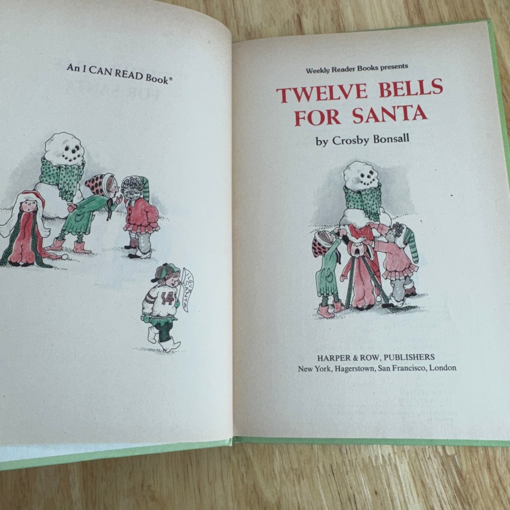 Twelve Bells‎ for Santa An I Can Read Book Crosby Bonsall 1977 Vintage Christmas - Picture 2 of 7